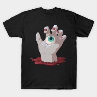 Hand from the grave holds an eye in the hand T-Shirt